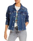 Mother The Cut Drifter Denim Jacket In Born To Bite