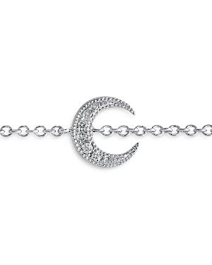 Colette Jewelry 18k White Gold Galaxia Diamond Mini Moon Bracelet
