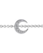Colette Jewelry 18k White Gold Galaxia Diamond Mini Moon Bracelet