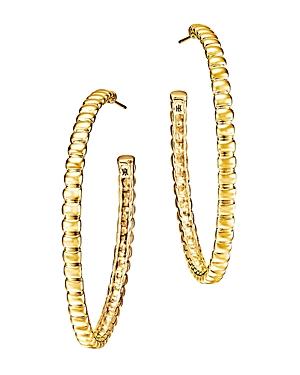 John Hardy Bedeg 18k Gold Medium Hoop Earrings
