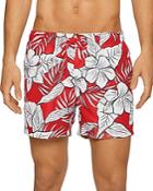 Boss Piranha Palm Print Swim Shorts