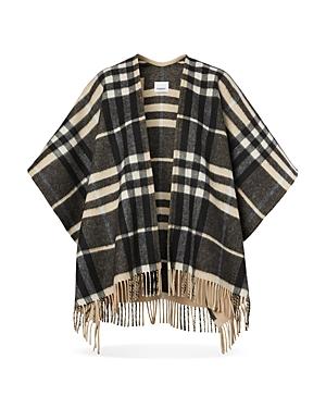 Burberry Cashmere Wool Plaid Cape
