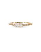 Apres Jewelry 14k Yellow Gold Petite Paris White Topaz & Freshwater Pearl Ring