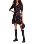 Allsaints Via Harris Printed Smocked Dress