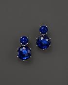 Ippolita Sterling Silver Rock Candy 2 Stone Post Earrings In Lapis And Midnight
