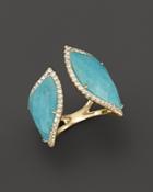 Meira T 14k Yellow Gold Amazonite Double Open Curve Ring