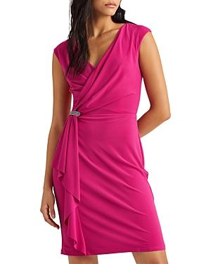 Lauren Ralph Lauren Ruffle & Rhinestone Embellished Cocktail Dress