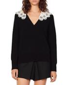 Sandro Lena Oversized Collar Sweater