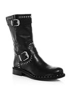 Charles David Women's Whistler Studded Leather Moto Boots