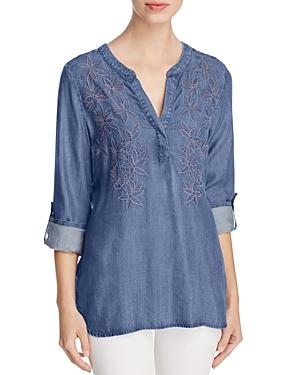 Nydj Embroidered Chambray Tunic