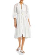 3.1 Phillip Lim Broderie Anglaise Zippered Shirt Dress