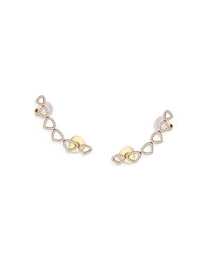 Marina B 18k Gold Trina Diamond Climber Earrings