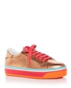 Marc Jacobs Women's Empire Leather Lace Up Platform Sneakers