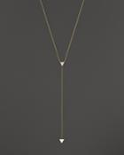 Zoe Chicco 14k Gold 2-triangle Lariat Necklace With Single Diamond, 16 - 100% Exclusive