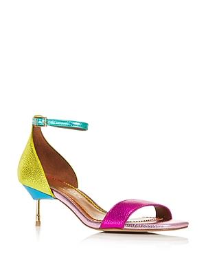 Kurt Geiger London Women's Birchin Color Block Mid Heel Sandals