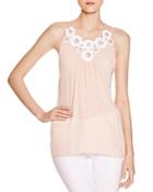 Ramy Brook Aria Embroidered Circle Top