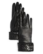 Bloomingdale's Woven Detail Leather Gloves - 100% Exclusive