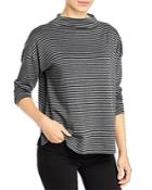 Eileen Fisher Striped Funnel Neck Top
