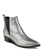 Marc Fisher Ltd. Yale Metallic Leather Pointed Toe Chelsea Booties
