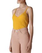 Whistles Ribbed-knit Camisole Top