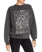 Anine Bing Ramona Leopard Logo Sweatshirt