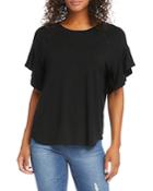 Karen Kane Ruffle Sleeve Top