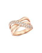 Bloomingdale's Diamond Wave Crossover Band In 14k Rose Gold, 0.60 Ct. T.w. - 100% Exclusive