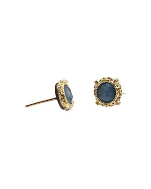 Armenta 18k Yellow Gold And Sterling Silver New World Blue Quartz Triplet And Diamond Earrings - 100% Exclusive
