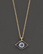 Meira T Diamond, Sapphire And 14k Yellow Gold Evil Eye Pendant Necklace