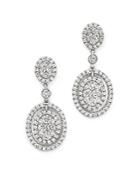 Diamond Drop Earrings In 14k White Gold, 1.50 Ct. T.w. - 100% Exclusive