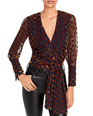 Significant Other Eden Polka Dot Wrap Top