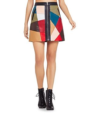 Bcbgeneration Faux Leather Patchwork Skirt