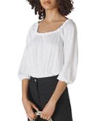 Whistles Linen Square-neck Top