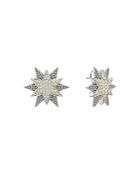 Lagos 18k Gold & Sterling Silver North Star Diamond Large Stud Earrings