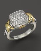 Lagos Diamond Lux 18k Gold And Sterling Silver X Cushion Ring, .45 Ct. T.w.