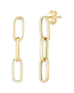 Milanesi And Co 14k Yellow Gold Chain Large Chain Link Drop Earrings