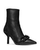 Michael Michael Kors Women's Scarlett Pointed Toe Chain Detail High Heel Ankle Booties