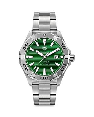 Tag Heuer Aquaracer Calibre 5 Automatic Men's Green Steel Watch, 43mm