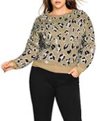 City Chic Plus Leopard-print Sweater