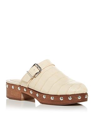 Schutz Women's Smooshy Croc Embossed Clogs