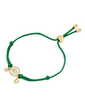 Kate Spade New York Wishes Cubic Zirconia Luck Charm Cord Slider Bracelet