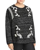 Lucky Brand Plus Embroidered Sweater