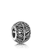 Pandora Charm - Sterling Silver & Cubic Zirconia Sparkling Leaves, Moments Collection
