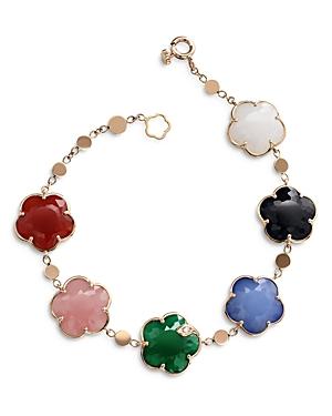 Pasquale Bruni 18k Rose Gold Petit Joli Bracelet With Rainbow Gemstones & Diamonds
