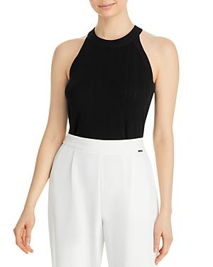 T Tahari Ribbed Halter Top