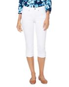 Nydj Petites Marilyn Cropped Jeans In Optic White