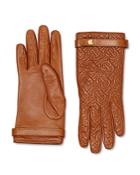 Burberry Monogram-quilted Leather Gloves