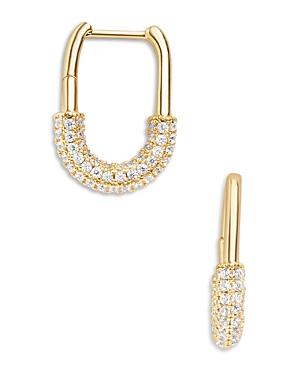 Baublebar Delanie Pave Oval Hoop Earrings In 18k Gold Plated Sterling Silver