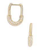 Baublebar Delanie Pave Oval Hoop Earrings In 18k Gold Plated Sterling Silver