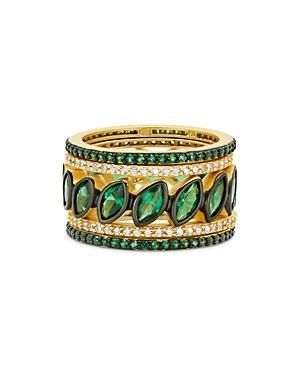 Freida Rothman Midnight Marquise Stacking Rings, Set Of 5
